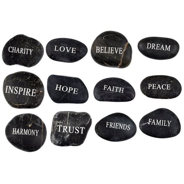 Hope and Trust Religious Home Decor Set of 12 Fun Express Faith Stones with Inspirational Words Like Love Hope and Trust Religious Home Decor Set of 12 Fun Express Faith Stones with Inspirational Words Like Love